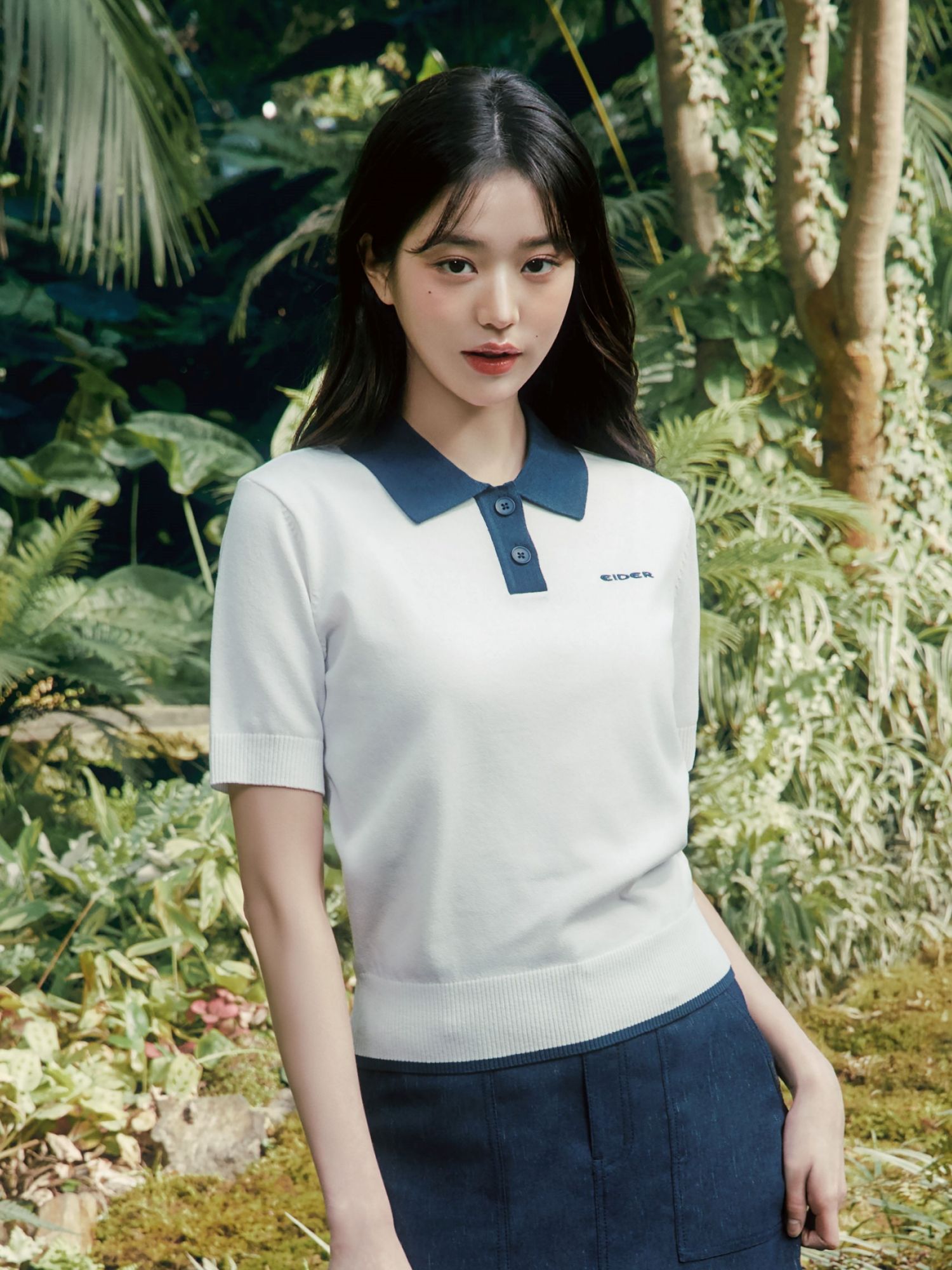 ICE ON (아이스 온) 여성 반팔 폴로 스웨터