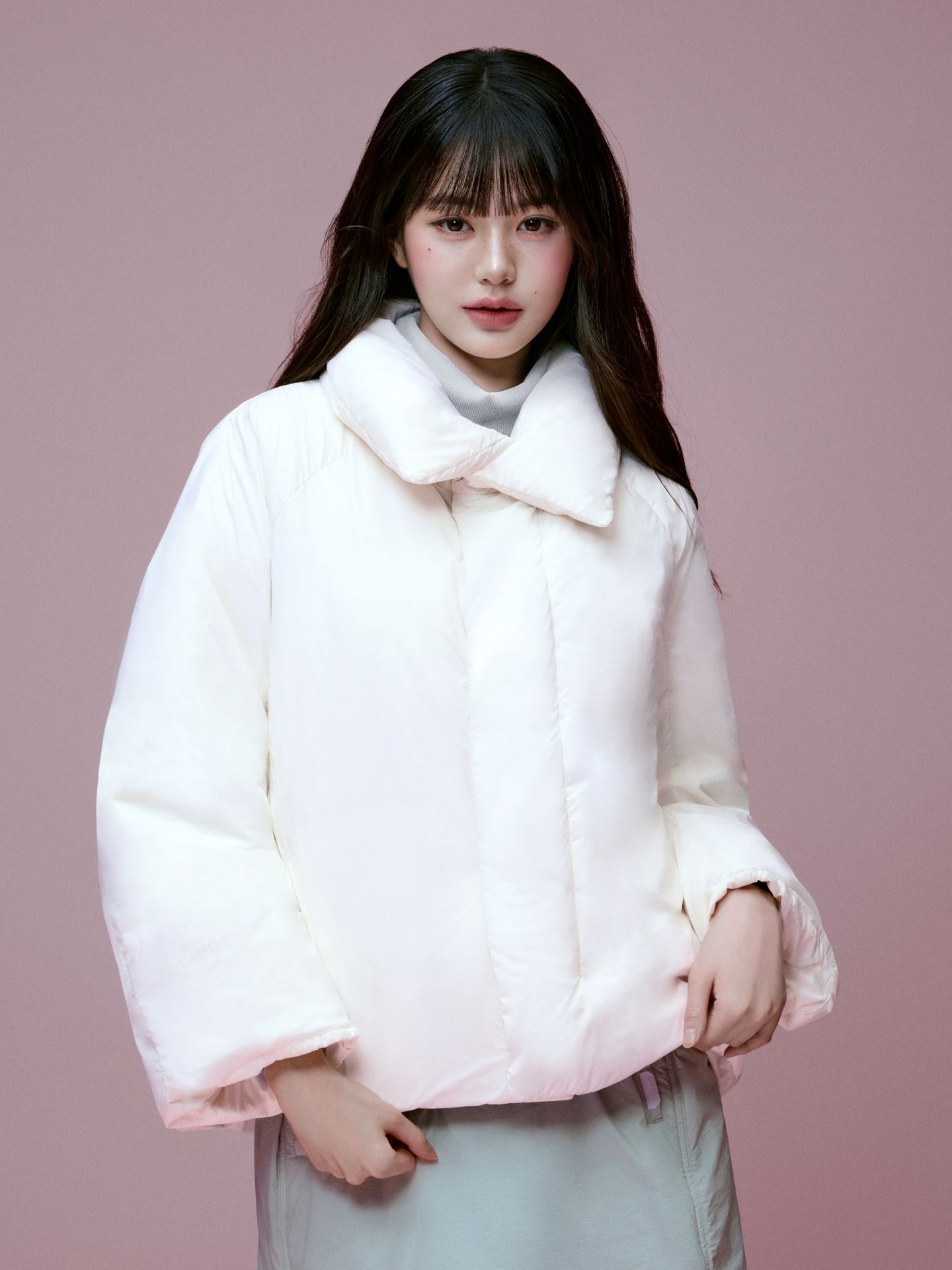 La Belle (라벨르) 여성 캐시미어 숏 코트 다운 자켓